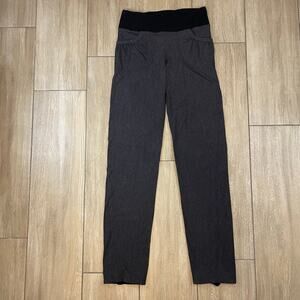 prAna Women’s Pants Size M Tall Inseam Gray Pull On Stretch Travel Hiking